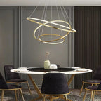 Moderne Metallring-Pendelleuchte