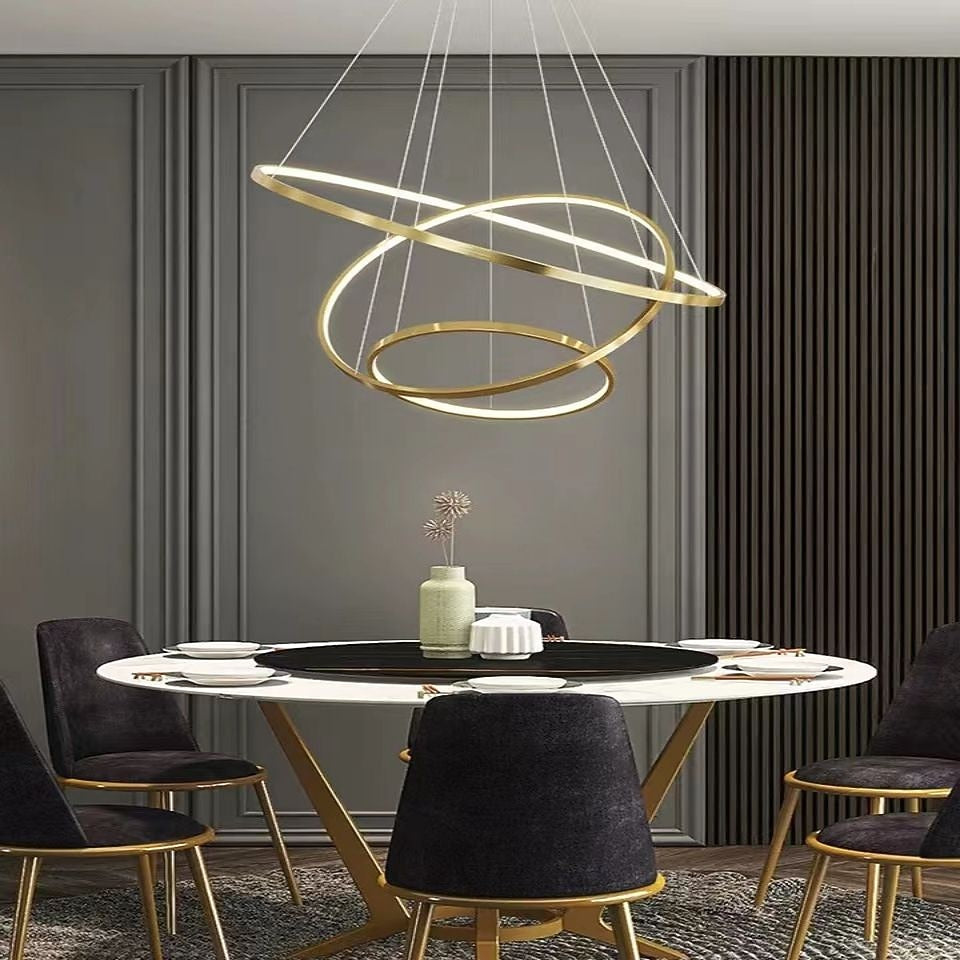 Modern Metal Ring Pendant Light