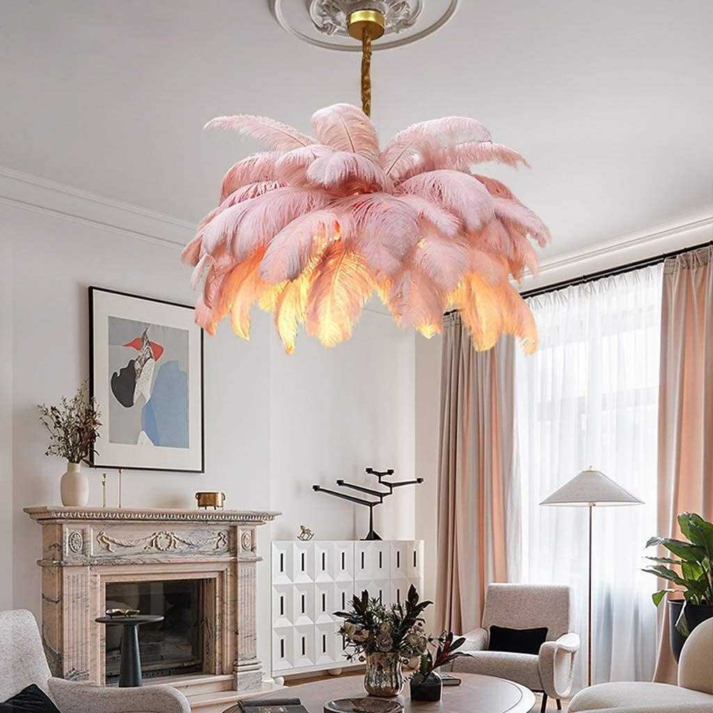 Glam Feather Feather Pendant Light