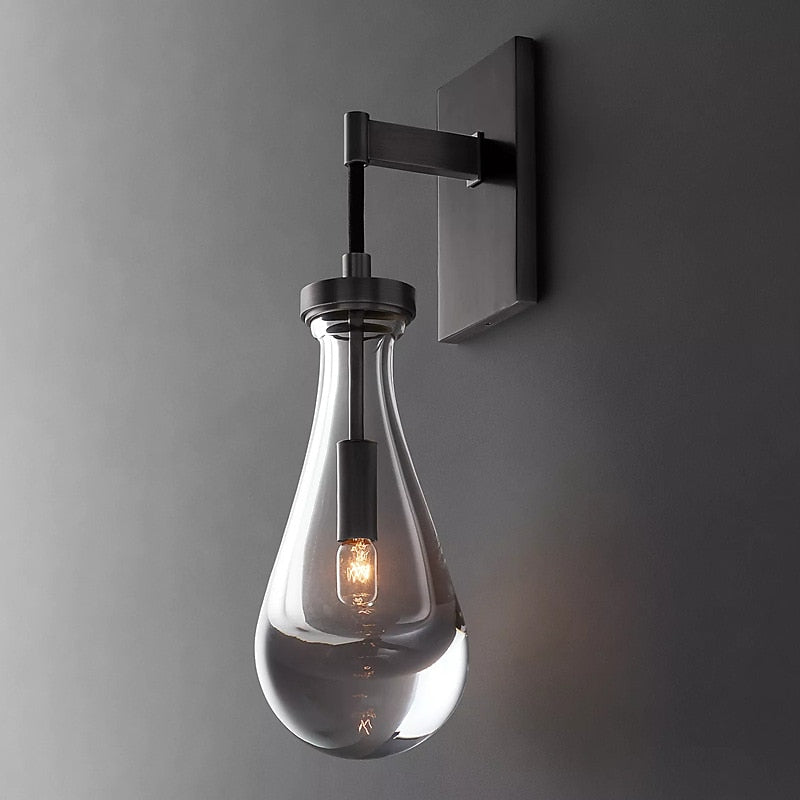 Modern Crystal Teardrop Wall Light