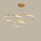 Moderne Metallring-Pendelleuchte