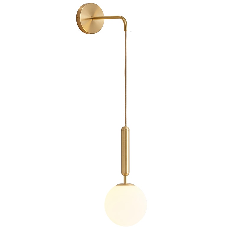 Modern Glass Globe Wall Light