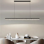 Moderne Kristall-Pendelleuchte, linear