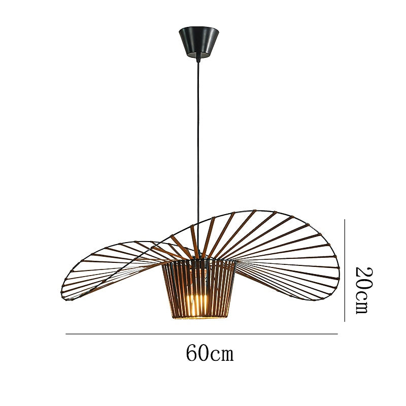 Modern Fiberglass Wireframe Pendant Light