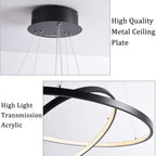 Moderne Metallring-Pendelleuchte
