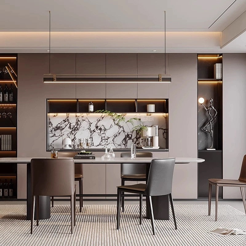 Modern Metal Linear Pendant Light
