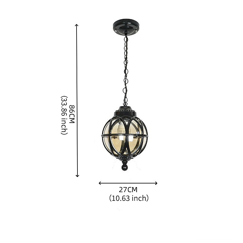 Modern Glass Globe-Lantern Pendant Light