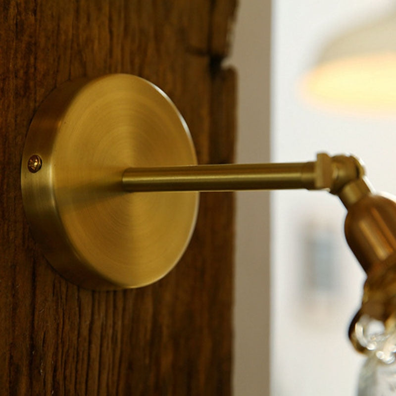 Rustic Glass Bell Wall Light