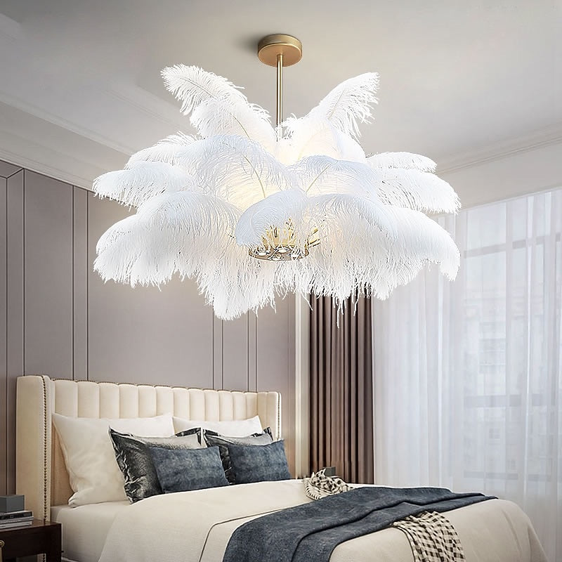Glam Feather Feather Pendant Light