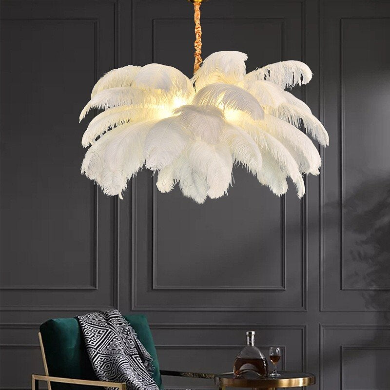 Glam Feather Feather Pendant Light