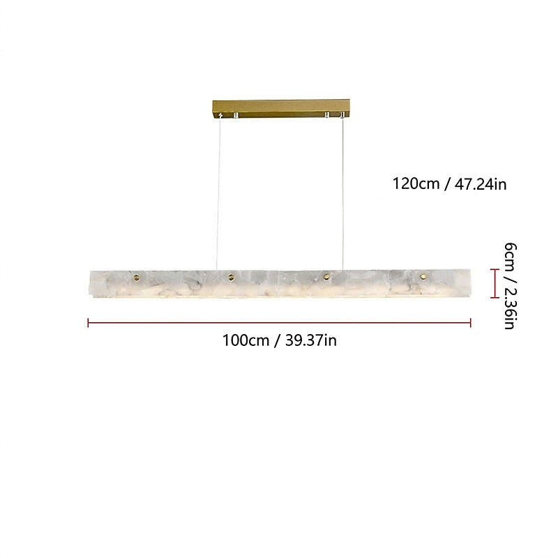 Vintage Marble Linear Pendant Light