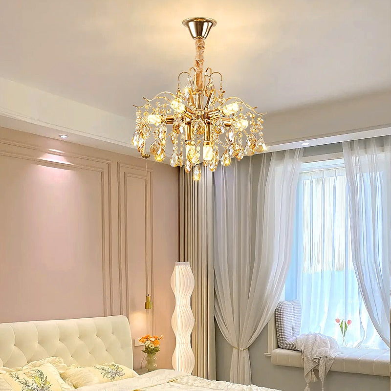 Modern Crystal Branch Chandelier