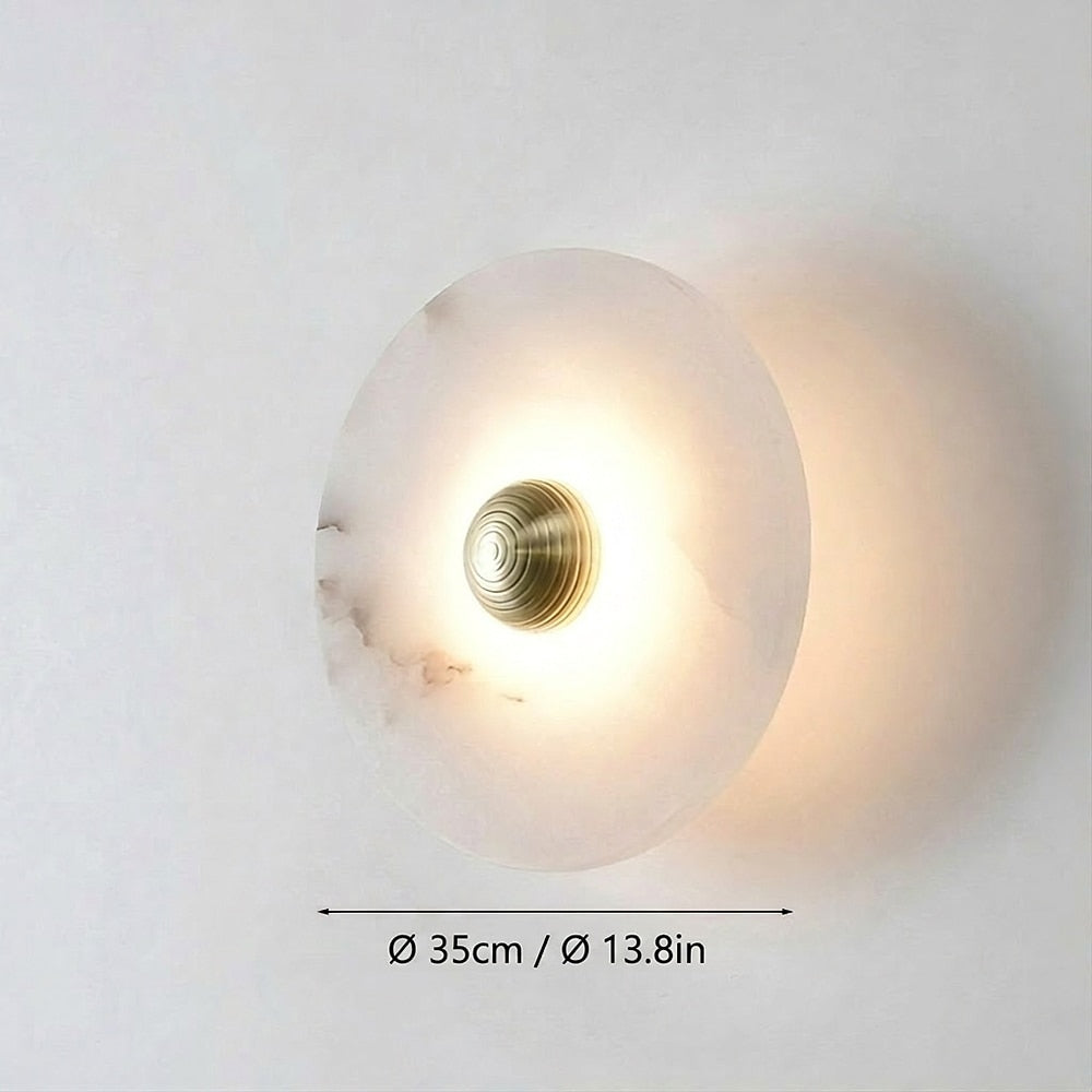 Modern Marble Disc Wall Light