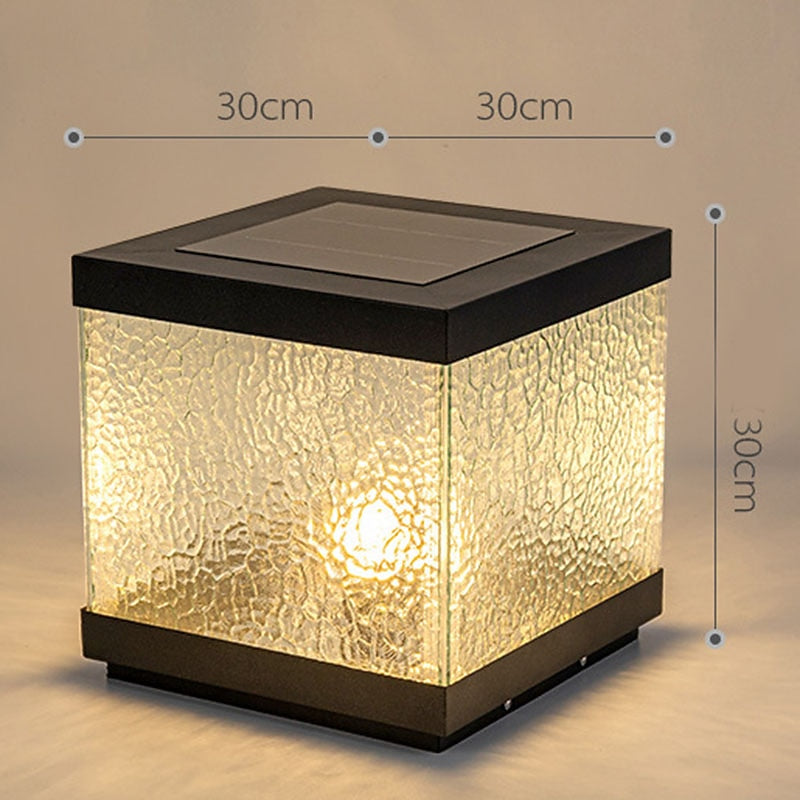 Modern Metal Square Post Light