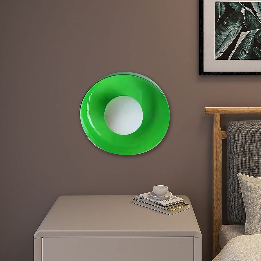 Industrial Glass Disc Ceiling Light