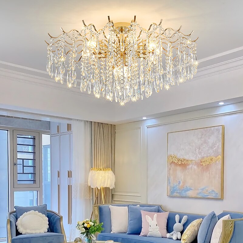 Modern Crystal Rectangle Chandelier