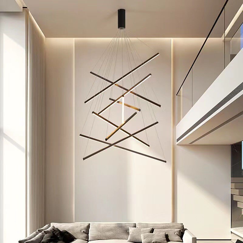 Modern Metal Linear Chandelier