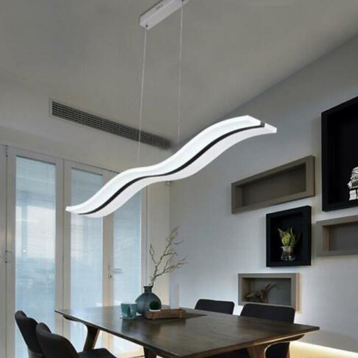 Modern Acrylic Wave Pendant Light