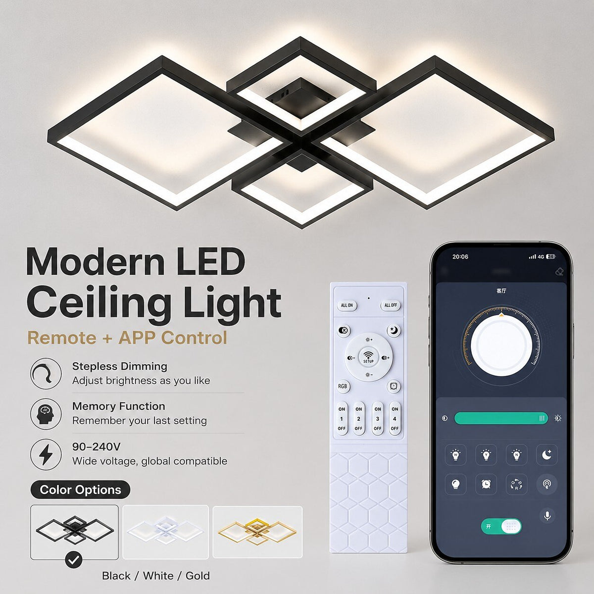 Modern Acrylic Linear Ceiling Light