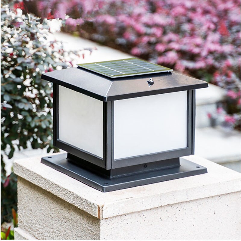 Modern Metal Square Post Light