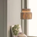 Boho Rattan Drum Pendant Light