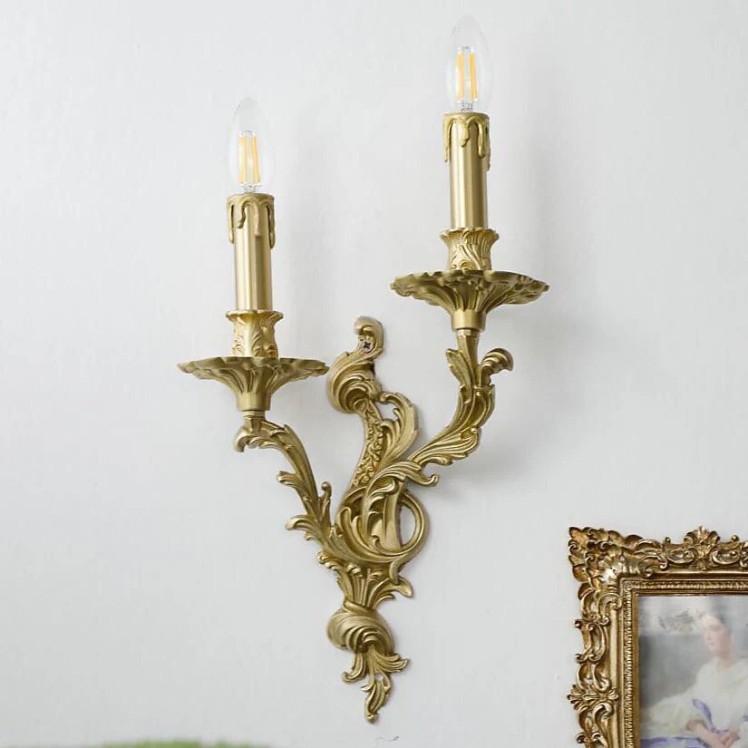 Vintage Metal Candelabra Wall Light
