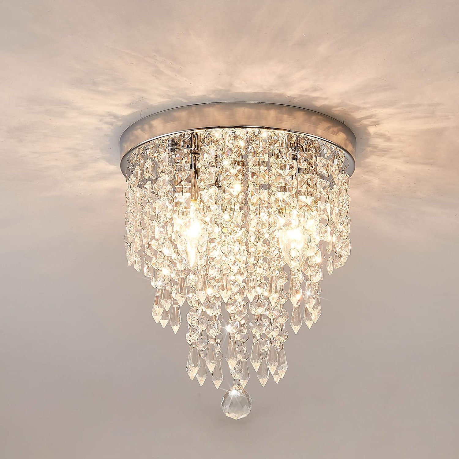Glam Crystal Drum Ceiling Light