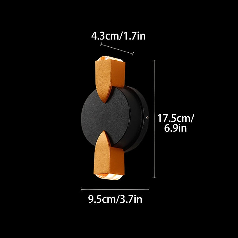 Modern Metal Sunburst Wall Light