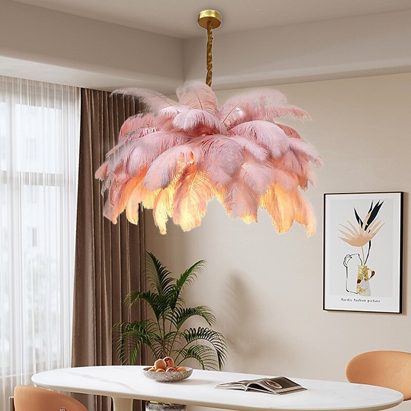 Glam Feather Feather Pendant Light