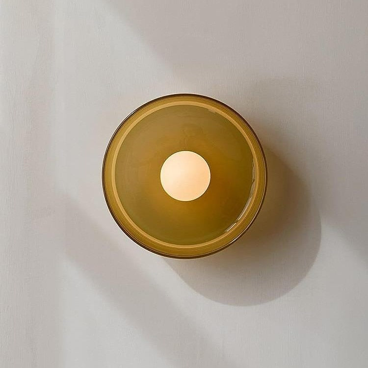Industrial Glass Disc Ceiling Light