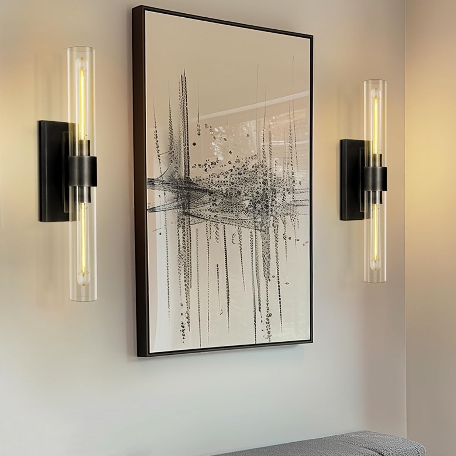 Modern Glass Cylinder Vanity Light