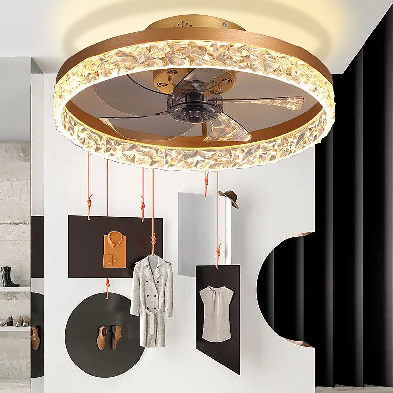Modern Metal Ring-Fan Ceiling Fan Light