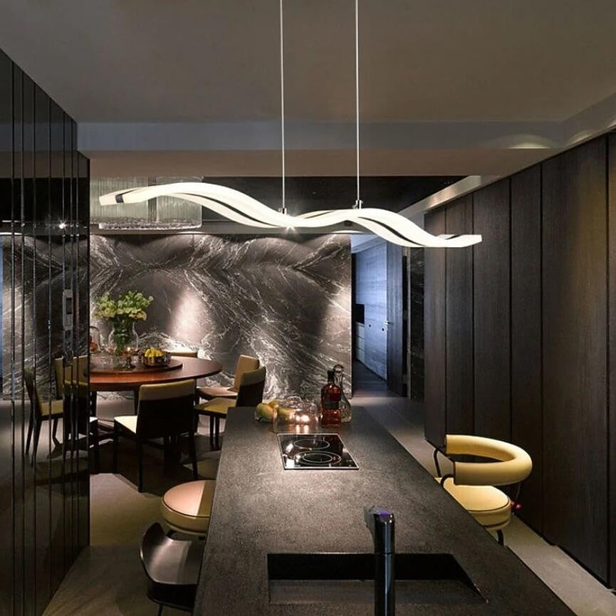 Modern Acrylic Wave Pendant Light