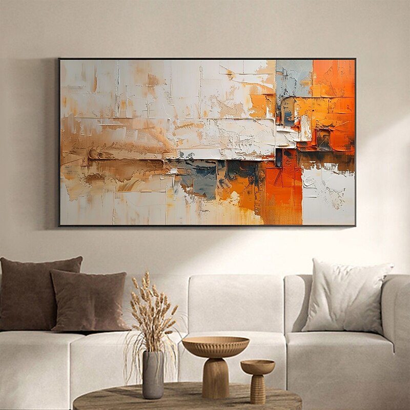 Amber Horizon Palette Knife Painting