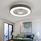 Deckenventilator-Leuchte aus Metall mit Ringventilator