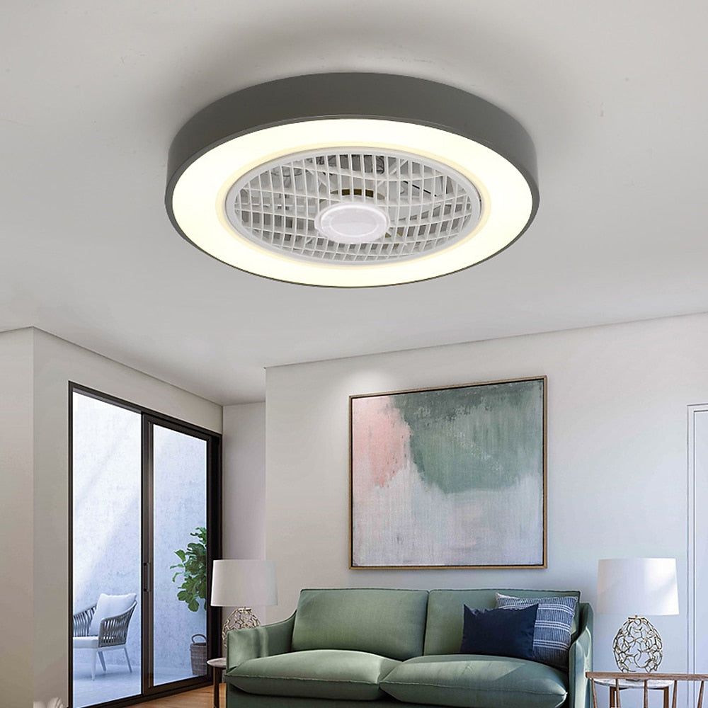 Modern Metal Ring-Fan Ceiling Fan Light