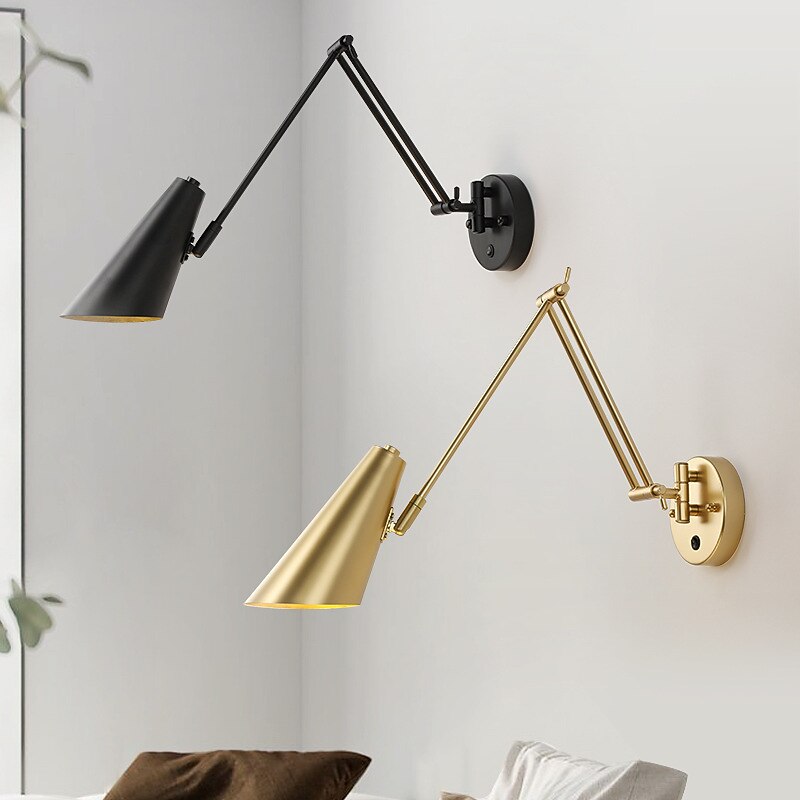 Industrial Metal Swing-Arm Wall Light
