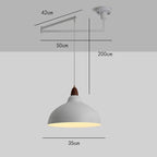 Industrielle Pendelleuchte mit Metallkuppel
