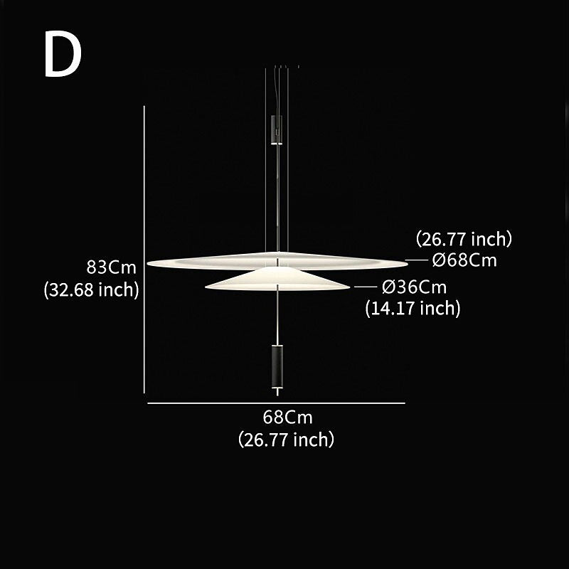 Modern Acrylic Saucer Pendant Light