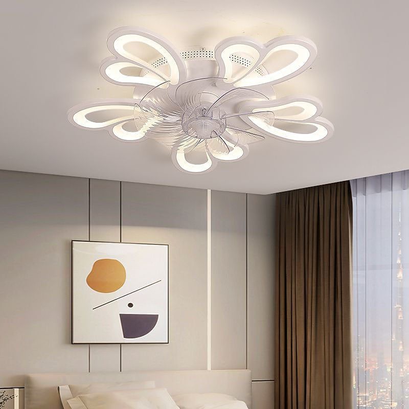 Modern Metal Flower-Fan Ceiling Fan Light