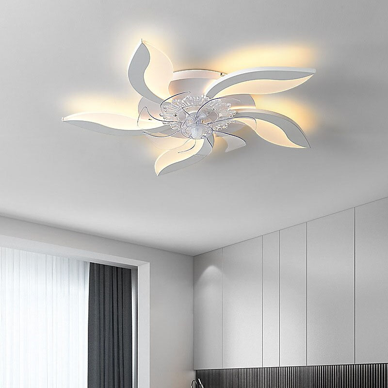 Modern Metal Flower-Fan Ceiling Fan Light