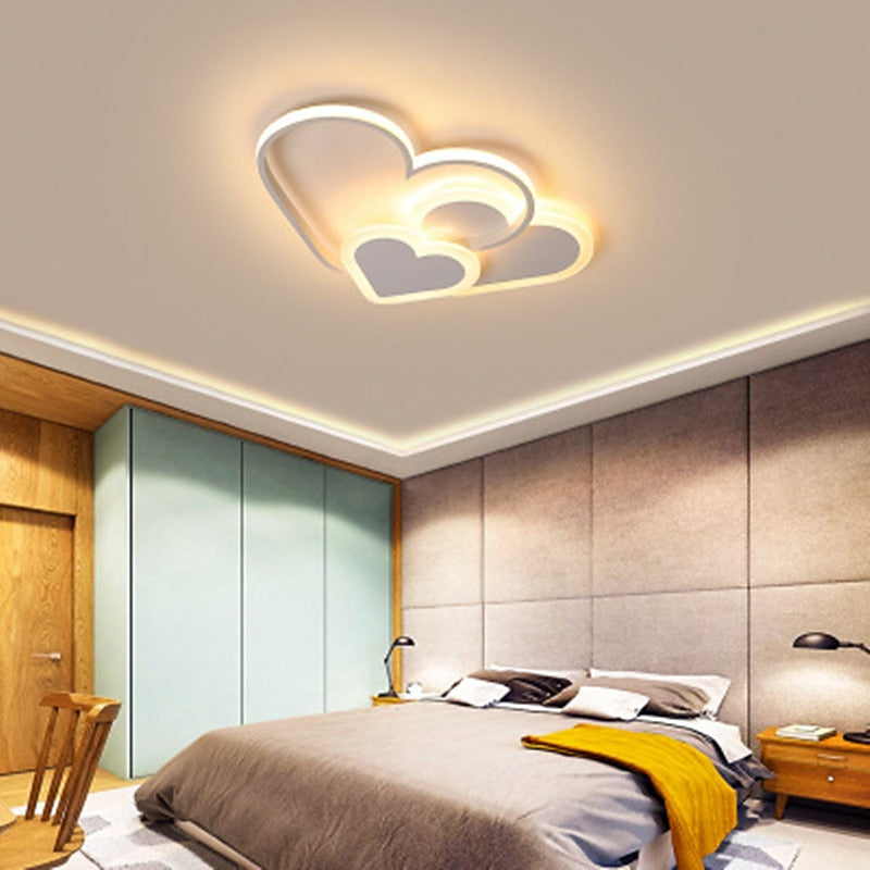 Modern Metal Heart Ceiling Light