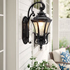Vintage Wandleuchte mit Glaslaterne