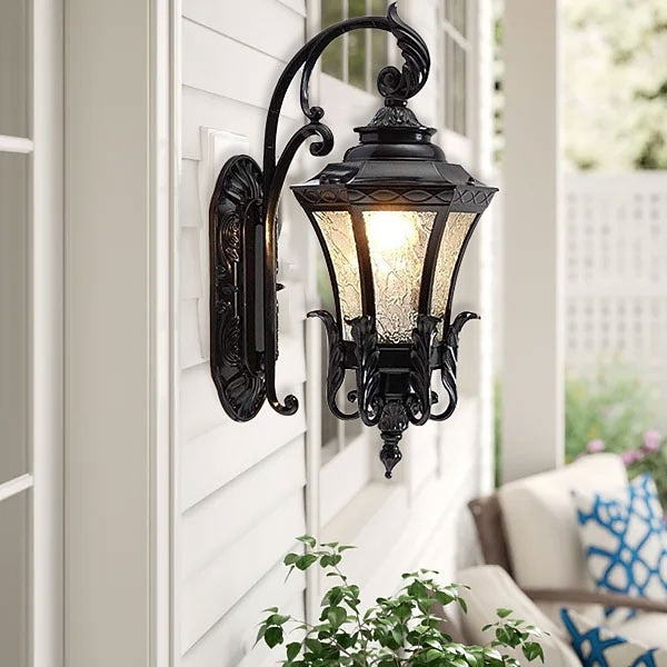 Vintage Glass Lantern Wall Light