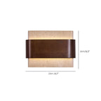 Wabi-Sabi Metall-Rechteck-Wandleuchte
