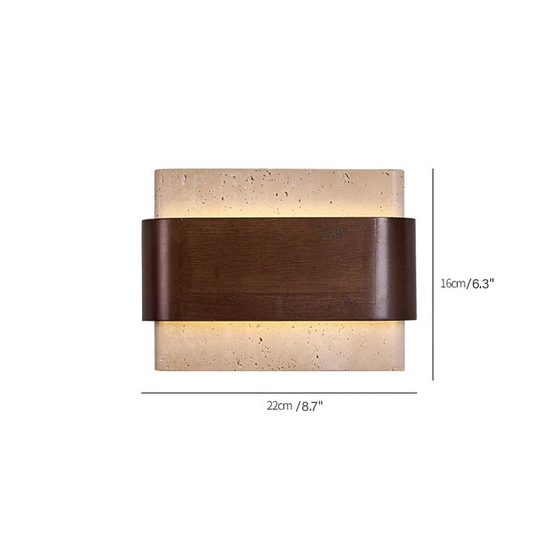 Wabi-Sabi Metal Rectangle Wall Light