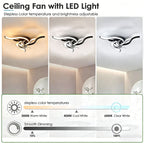 Deckenventilatorlampe mit modernem Metallflügel