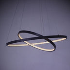 Moderne Metallring-Pendelleuchte