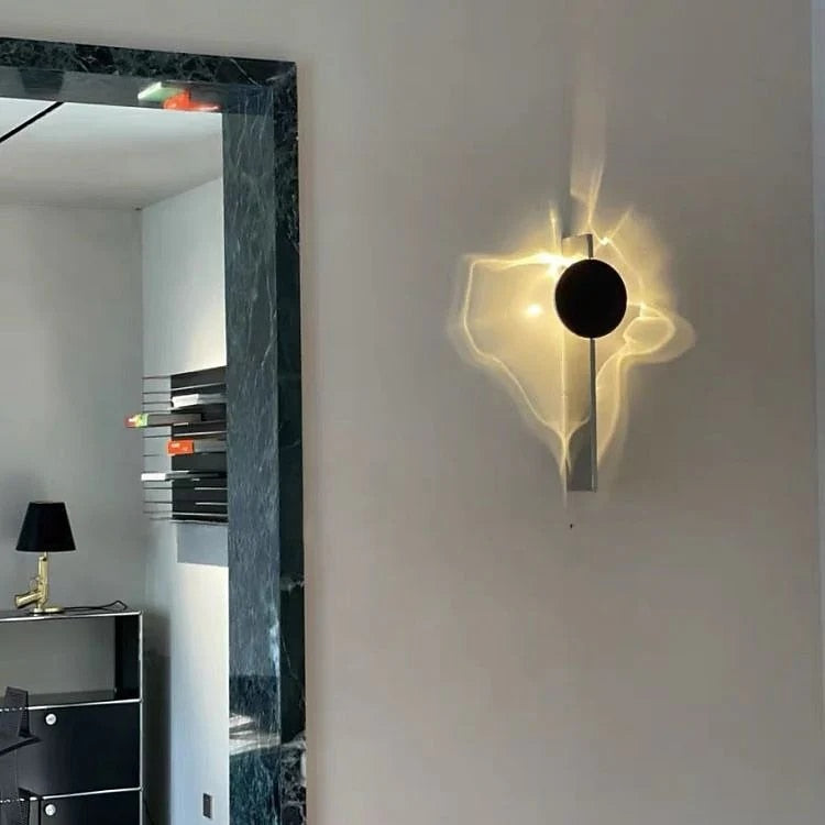 Modern Metal Sunburst Wall Light