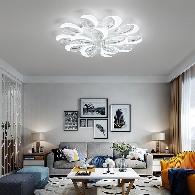 Modern Acrylic Ring-Cluster Ceiling Light